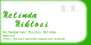 melinda miklosi business card